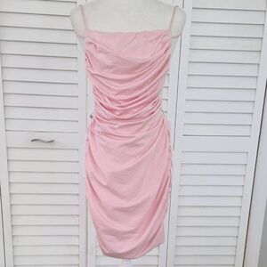 Pink Ruched Dress (XS)